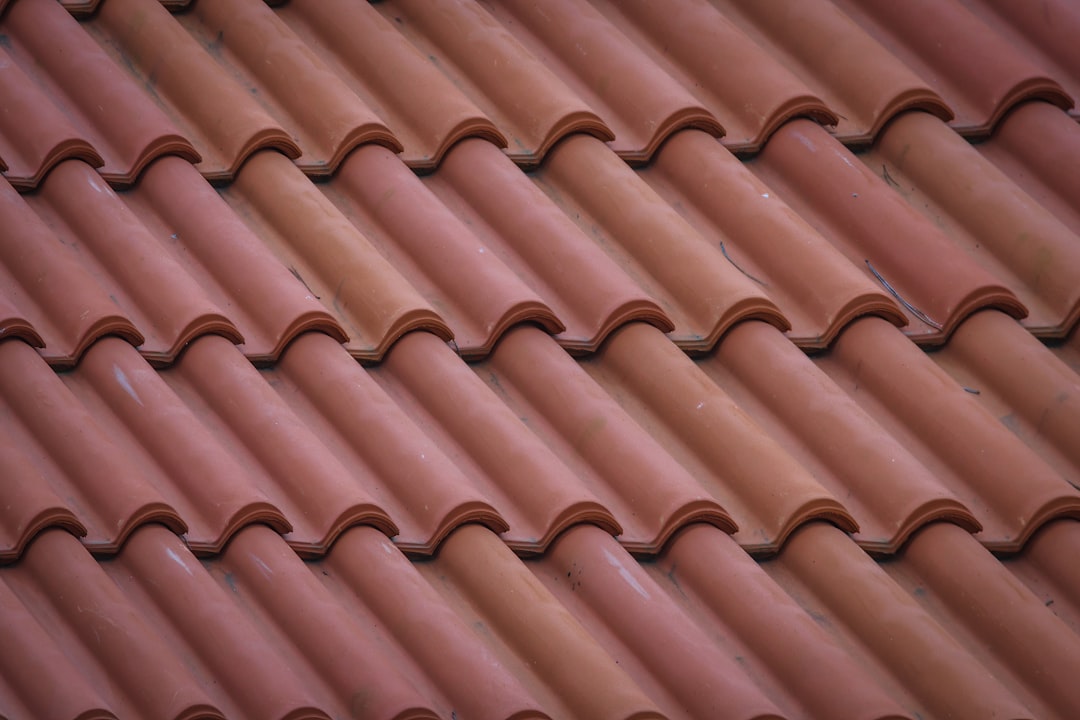 Close up of neat replacement roof tiles